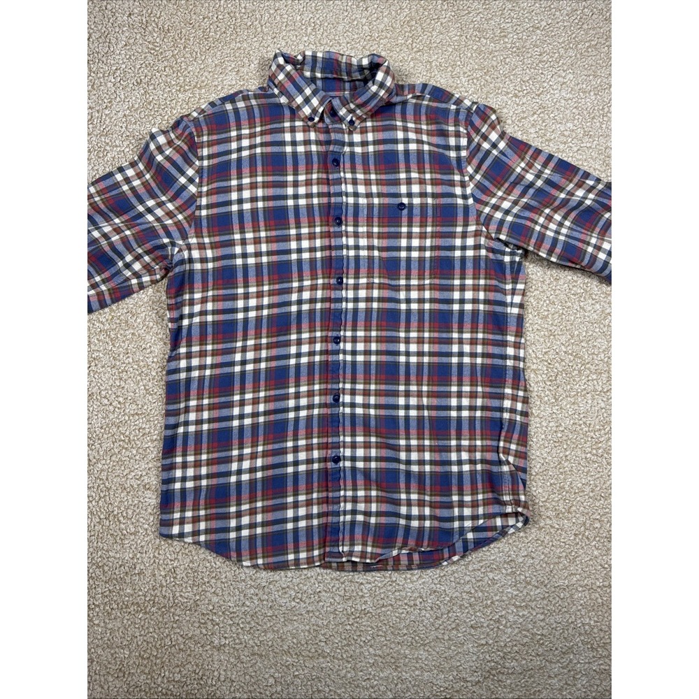 Vineyard Vines Slim Longshore Mens Medium Plaid Button Down Cotton Spandex Blend